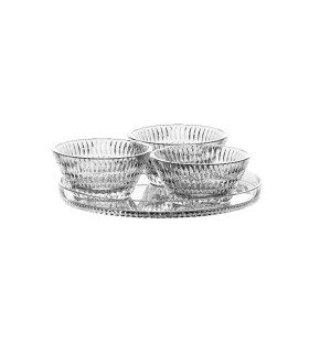 Set aperitivo NACHTMANN Ethno de Cristal | Plato con 3 Cuencos Elegantes